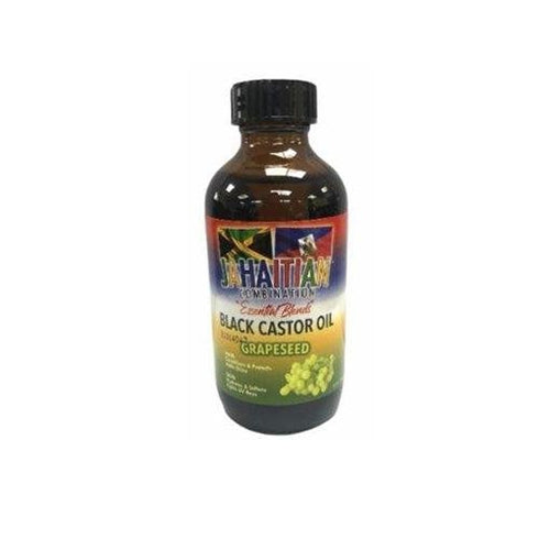 Jahaitian Essential Blend Black Castor Oil & Grapeseed 4oz